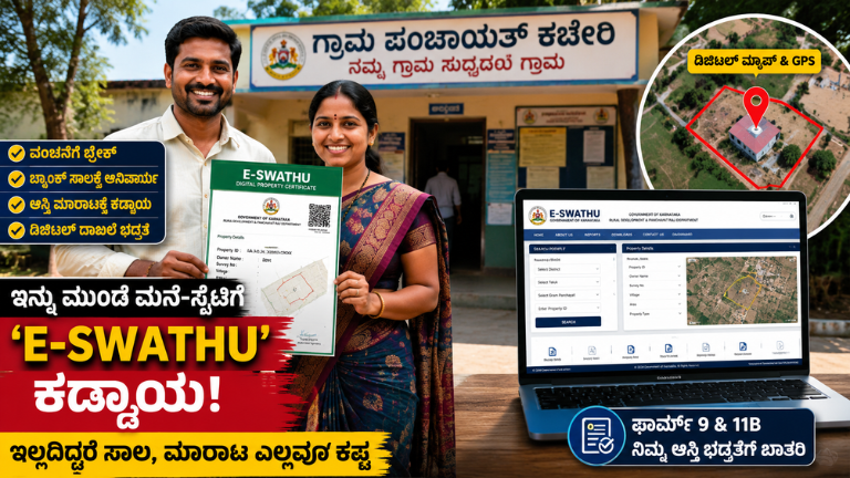 ಇನ್ಮುಂದೆ ಮನೆ-ಸೈಟಿಗೆ ‘E-Swathu’ ಕಡ್ಡಾಯ! ಇಲ್ಲದಿದ್ದರೆ ಸಾಲ, ಮಾರಾಟ ಎಲ್ಲವೂ ಕಷ್ಟ
