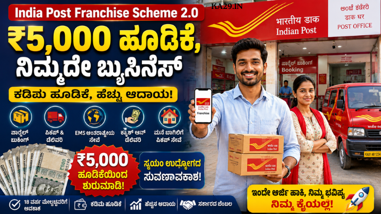 India Post Franchise Scheme 2.0 ಕೇವಲ ₹5,000 ಹೂಡಿಕೆ ಮಾಡಿ, ನಿಮ್ಮದೇ ಬ್ಯುಸಿನೆಸ್ ಆರಂಭಿಸಿ!