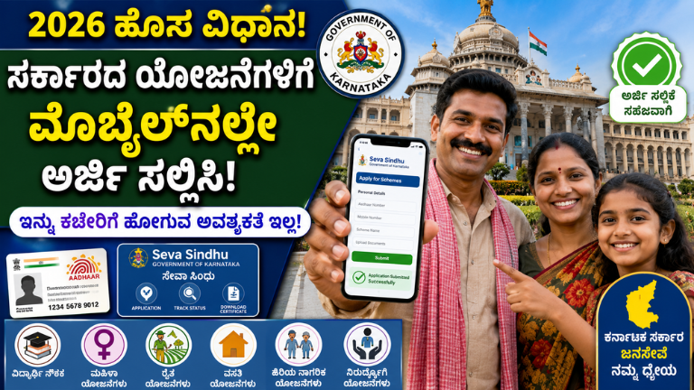Karnataka Government Schemes 2026 ನಿಮ್ಮ ಮೊಬೈಲ್_ನಲ್ಲೇ ಸರ್ಕಾರದ ಯೋಜನೆಗಳಿಗೆ ಅರ್ಜಿ ಸಲ್ಲಿಸುವುದು ಹೇಗೆ