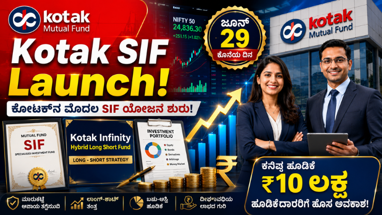 ಕೋಟಕ್_ನ ಮೊದಲ SIF ಫಂಡ್ ಲಾಂಚ್ ₹10 ಲಕ್ಷ ಹೂಡಿಕೆದಾರರಿಗೆ ಹೊಸ ಅವಕಾಶ, ಜೂನ್ 29 ಕೊನೆಯ ದಿನ!